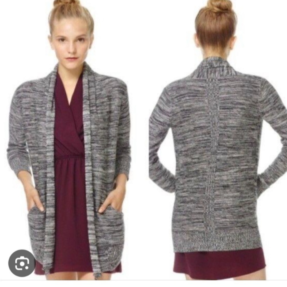 Aritzia Wilfred Flaubert Silk Cashmere Blend Open Front Cardigan Sweater Small